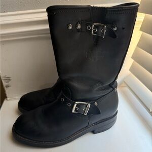 Vintage Harley Davidson bike boots